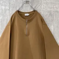 handveark ハーフジップ スウェット ブラウン系 M