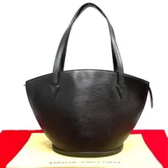 極 美品 レア ルイヴィトン エピ レザー トートバッグ ハンドバッグ ノワール