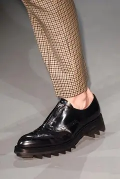 PRADA 17aw シャークソール シューズ ブラック レザー アーカイブ PRADA(プラダ) / ドレスシューズ/UK8/BLK/レザー/17AW/シャーク