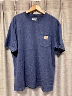 Carhartt ネイビー Tシャツ 左胸ポケット付き