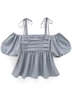 新品タグ付き⭐︎GRL 袖2Wayタックペプラムビスチェ[ta122]