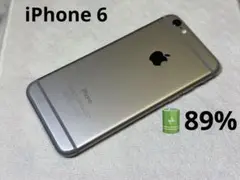 Apple iPhone 6 16GB スペースグレイ バッテリー89%