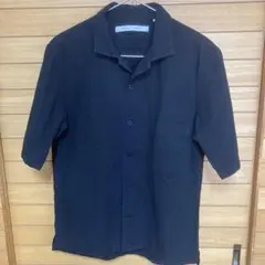 ユニクロアンドルメール シアサッカーシャツ半袖 L 黒 ユニクロU 16SS