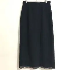 Ber cherロングスカート（M〜L相当）黒　裏地あり　タイト　a4107