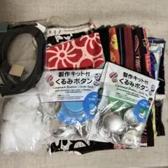 着物布地でつくるくるみボタン　手芸キット
