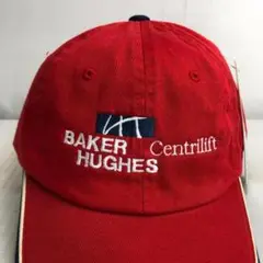 【アメリカ買付品】キャップ　6パネルキャップ　刺繡　BAKER HUGHES　赤