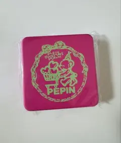 PEPINさん　缶　お買い物ベア　ピンク　スタンプフェスティバル