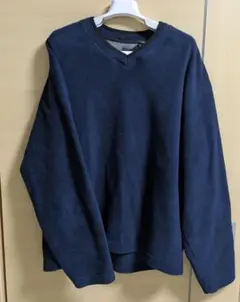 GAP ネイビー Vネック トレーナー　フリース素材　ネイビー
