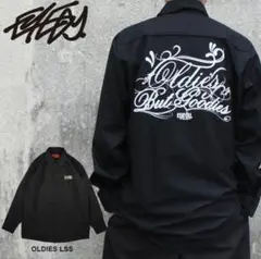 eyedy OLDIES バックプリント 長袖シャツ ブラック