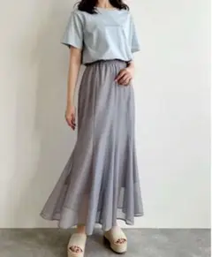 ブライトメッシュマーメイドスカート