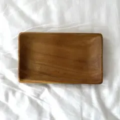 木製インテリアトレイ 長方形 ブラウン