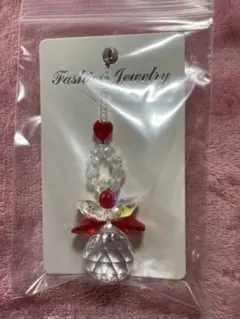 クリスタル サンキャッチャー 赤いハート