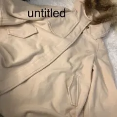 【UNTITLED】ラクーンファー ウールコート♡ピンクベージュ サイズ1