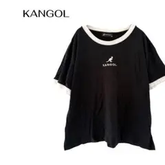 KANGOLカンゴール　半袖トップス配色スポーティー　ロゴ　ギャル