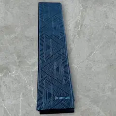 角帯 美品 Kansai 幾何学 青緑