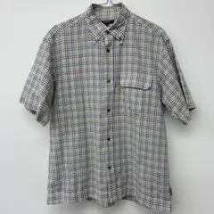 Burberry シアサッカー　チェック柄 半袖シャツ M ◇41