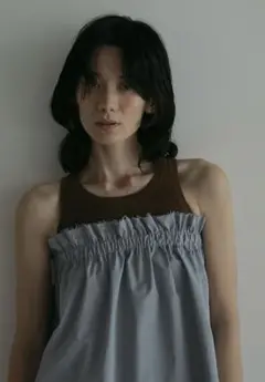 anuke Cutoff Bare Tops ブルーFサイズ新品