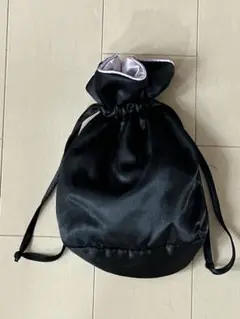 【美品】黒いサテン★巾着袋