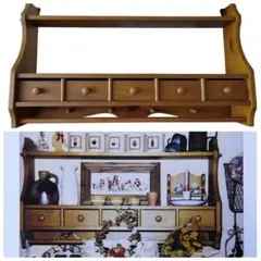 美品！壁掛シェルフ 木製　カントリー