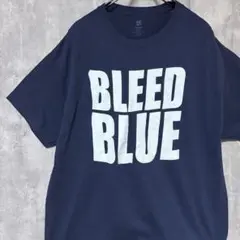 ヘインズ　BLEED BLUE ネイビー Tシャツ　XL ビッグシルエット