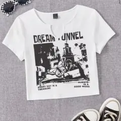 SHEIN EZwear グラフィックプリント Tシャツ