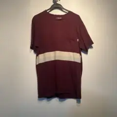VANS バーガンディ Tシャツ ストライプ