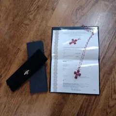 美品⭐ルビークロスネックレスK18