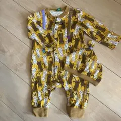 RagBaby ネコ柄ロンパース　帽子付き　70センチ