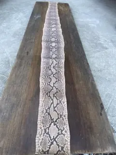 ダイヤモンドパイソン　ナチュラル 142cm　ヘビ革　エキゾチックレザー　！④