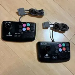 清掃済み 2個セット PS コンパクトジョイスティック クリアブラック 動作OK