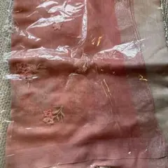 花柄刺繍 ピンクグラデーションストール