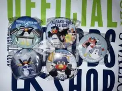 【新品】つば九郎　東京ヤクルトスワローズ　缶バッジ　スタンド付き　5種