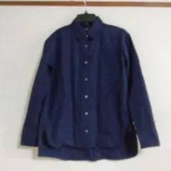 UNIQLO ネイビー 長袖シャツ 100%綿/ユニクロシャツ/オーバーサイズ