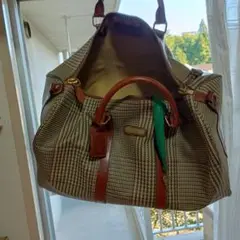 Polo チェック柄 ボストンバッグ
