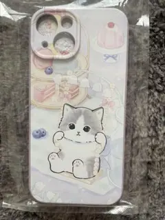 iPhone15 ケース 猫柄