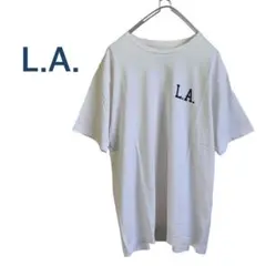 メンズ 白T LA Tシャツ ロゴTシャツ ホワイト 白T 半袖