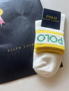 Polo Ralph Lauren ロゴソックス ホワイト/イエロー