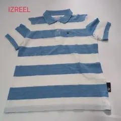 IZREEL　トップス　ポロシャツ　ゴルフシャツ　ボーダー　パンダ