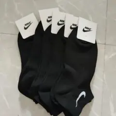 Nike ブラックソックス 5足セット22～25
