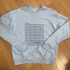CIAOPANIC TYPY メッセージプリント裏毛スウェット サックスブルー