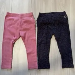 PETIT BATEAU プチバトー　レギンス2点セット 18m/81cm