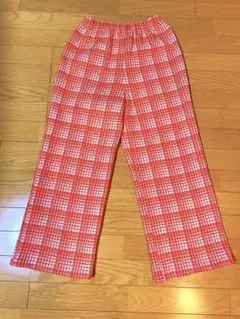 70s vintage フレアパンツ ワイドパンツ チェック ヴィンテージ