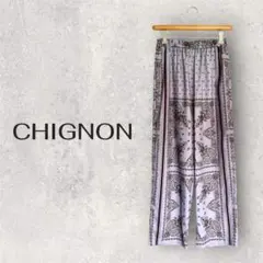 CHIGNON シニヨン バンダナ柄 ワイドパンツ 美脚 美品