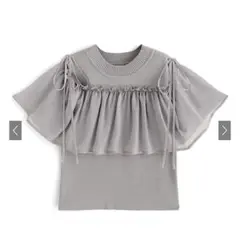 GRL 袖2Wayショルダーオープンニットブラウス[mb1573] Sサイズ