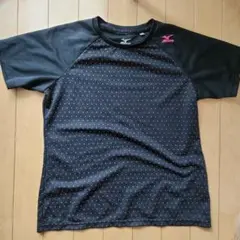 Mizuno ドット柄 半袖Tシャツ 黒・ピンク