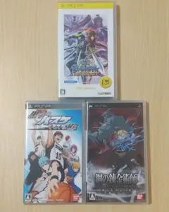 PSPソフト3本 戦国BASARA バトルヒーローズ 鋼の錬金術師 黒子のバスケ