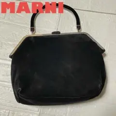 ★上質★MARNI マルニ バルーンバッグ ハンドバッグ がま口 スウェード