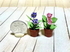 ドールハウス ミニチュア ハンドメイド 花 鉢植え アジサイ