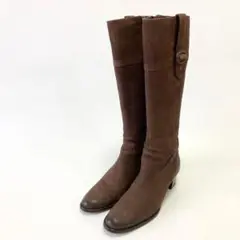ヒルギ⭐️【23.5cm】ロングブーツ ジョッキー サイドジップ ブラウン