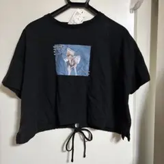 ★新品未使用　ページボーイ バックオープン　フォトT クロップドT ブラック